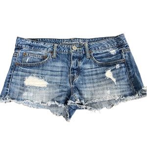 American Eagle Womens Jean Shorts Low Rise Y2K Size 8